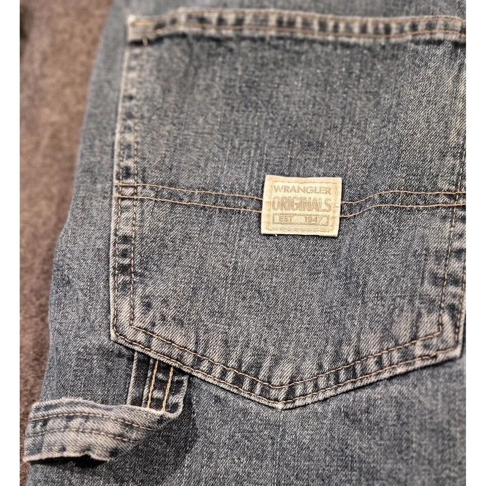 Wrangler Utility Carpenter Denim Jeans Mens Size 34 Blue 100% Cotton 67CUTQW
